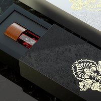 Boîte de papier cadeau dur safran de luxe OEM Emballage rigide de luxe adapté aux cadeaux cosmétiques parfumerie haut de gamme