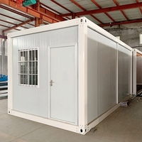 Maison conteneur pliable préfabriquée en panneaux sandwich, utilisable comme entrepôt, facile à expédier et à installer rapidement, design moderne