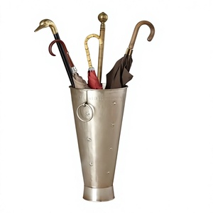Antique Brass Metal Umbrella Stand with Duck Head Handle for Home Entryway Decorative Storage Holder Handmade Umbrella Stand - Product Image 1