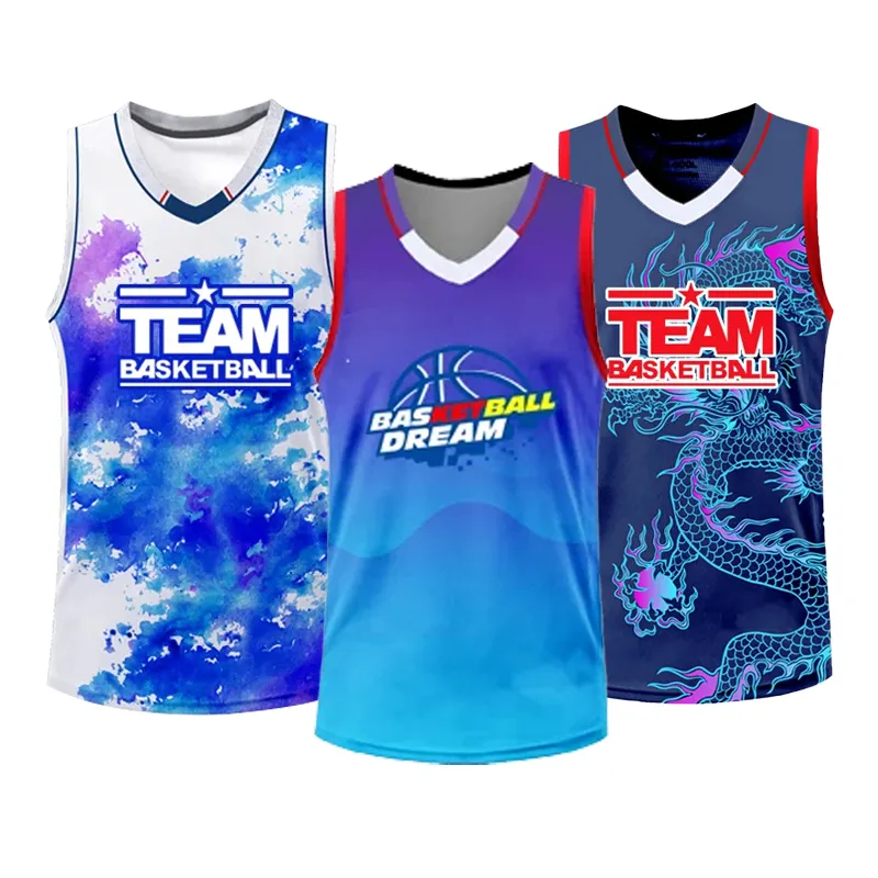 Hot sell Fully Sublimate Basketball Wear Uniform Basketball Summer Athletic Wear Reversible Jersey basketball Clothes