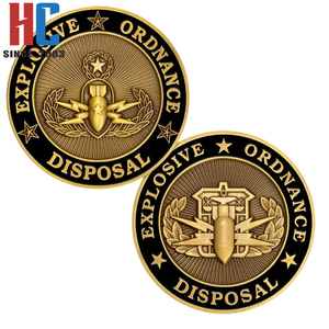 20 năm nhà máy tùy chỉnh EOD thách thức đồng xu nổ ormnance Xử lý kim loại men đồng xu - Product Image 3