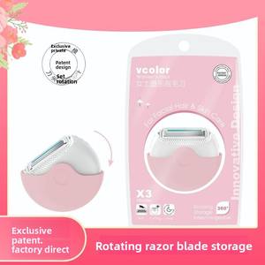 Nouveau <span class=keywords><strong>rasoir</strong></span> rotatif à triple lame en acier inoxydable pour l'épilation des aisselles et du maillot des femmes - Product Image 4