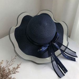 Western New Summer Lace-trimmed Bow Travel Sun Protection Sun <b>Straw</b> Beach <b>Hat</b> for Women - Product Image 5