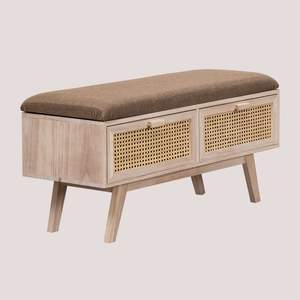 Combohome Banc en bois avec 2 tiroirs <span class=keywords><strong>Ralik</strong></span> Design Bois naturel - Product Image 1