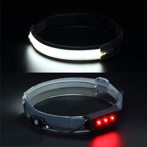 מתכוונן cob הוביל ראש פנס פנס פנס ip54 אור קל משקל עם 3 מצבים עם אור אדום עבור כובע קשה - Product Image 4