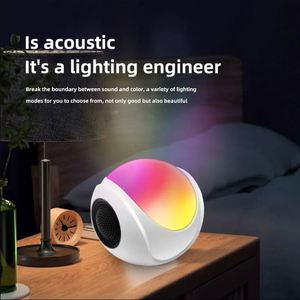 Hot Selling RGB LED Light <b>Speaker</b> Portable White <b>Mini</b> Wireless Loudspeaker for Business - Product Image 6