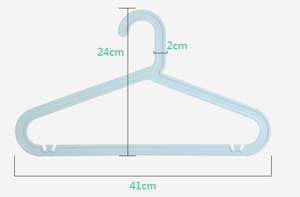 ไม้แขวนเสื้อพลาสติกแบบชั้นเดียว ดีไซน์คลาสสิก ป้องกันการลื่น ประหยัดพื้นที่ สำหรับห้องครัวและตู้เสื้อผ้า ราคาประหยัด - Product Image 6