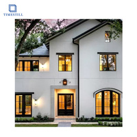 Ventanas de Aluminio Estilo Vintage de Cobre, Fabricadas en China, con Marco de Hierro Arqueado Personalizado, Acristalamiento Personalizado Negro