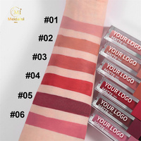 Lápiz Labial Líquido Mate de Terciopelo con Logotipo Personalizado de Fábrica OEM ODM, Venta al por Mayor, Resistente a las Manchas, Antiadherente, Brillo Labial Impermeable
