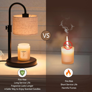 Lampe chauffe-<span class=keywords><strong>bougie</strong></span> à cire dimmable avec 2 ampoules, hauteur réglable et minuterie - Product Image 6