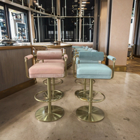 Tabouret de bar Moontree pour restaurant et cuisine, chaise haute moderne pivotante en acier inoxydable 304 et cuir