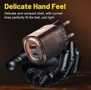 อะแดปเตอร์ชาร์จเร็วสำหรับเดินทางในสหรัฐอเมริกา/ยุโรป 30W USB+Type-c ช่องเสียบคู่ รองรับ PD ขายส่ง - Product Image 4