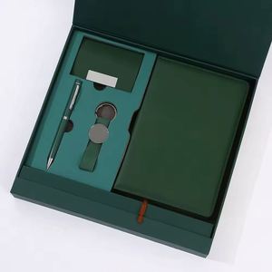 Ensemble de carnets de luxe personnalisés en gros avec stylo et porte-cartes, cadeau promotionnel d'entreprise pour hommes, coffret cadeau personnalisé - Product Image 1