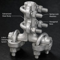Boulon TL en aluminium haute résistance TL-22, collier en T pour câble de ligne de transmission aérienne, raccord de connexion en T