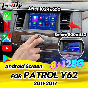 Lsailt <span class=keywords><strong>8</strong></span> + 128g安卓车载多媒体高清屏幕，适用于日产巡逻Y62舰队2011-17视频接口，带无线车载播放 - Product Image 2
