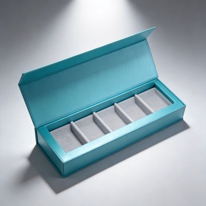 Boîte cadeau personnalisée faite à la main avec revêtement UV, laminage mat, aseptique, pour parfum, mascara, boîte rigide plate avec fermeture magnétique, emballage pour flacon - Product Image 1