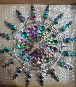 Décoration de jardin, artisanat en métal créatif, <span class=keywords><strong>moulin</strong></span> à <span class=keywords><strong>vent</strong></span> géométrique, carillon éolien de jardin, ornements de carillon éolien, <span class=keywords><strong>moulin</strong></span> à <span class=keywords><strong>vent</strong></span> en métal magique - Product Image 5