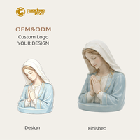 Statue de la Vierge Marie sculptée en 3D à grande échelle, en résine, personnalisable, pour la décoration de Noël et d'églises – Vente en gros