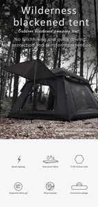 Tente extérieure noircie en milieu sauvage ouverte rapidement sans <span class=keywords><strong>auto</strong></span>-stop et conduite rapide tissu imperméable camping randonnée activités - Product Image 4