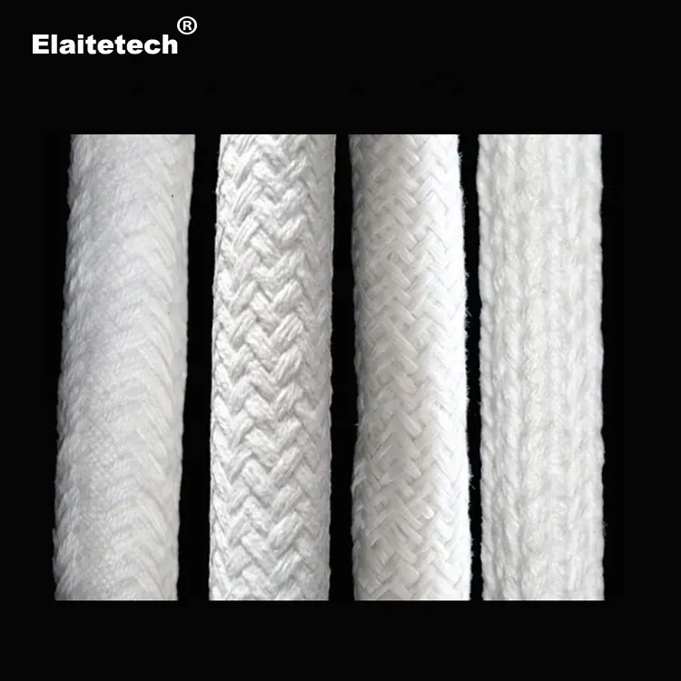 Stove insulation material sealing/packing glassfiber reinforced ceramic fiber wool rope/cord/braid gasket