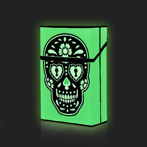 Échantillon gratuit étui à cigarettes phosphorescent étui à cigarettes ménage cigare tabac accessoires crâne acrylique étui à cigarettes en plastique - Product Image 3