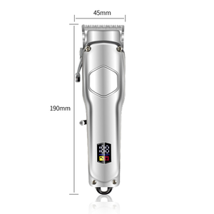 Puissant en acier inoxydable sans fil Lcd <span class=keywords><strong>Salon</strong></span> professionnel électronique <span class=keywords><strong>salon</strong></span> de coiffure tondeuse à cheveux nouvellement conception métal électrique Usb 5V 1A - Product Image 2