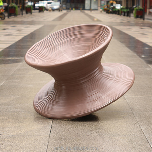 Asiento Giratorio <span class=keywords><strong>de</strong></span> Fibra <span class=keywords><strong>de</strong></span> Vidrio Resistente a los Rayos UV, Taburete Giratorio para Jardín, Patio o Villa, Tamaño Personalizado, Decoración <span class=keywords><strong>de</strong></span> Jardín - Product Image 2