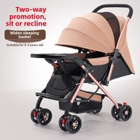 Poussette bébé pliable bidirectionnelle légère, respirante et écologique en métal, avec fonctions assise et couchée, pour 0-3 ans, livraison directe