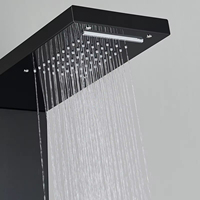 Panneaux muraux de douche en acier Offre Spéciale noir Panneau de douche étanche pour salle de bain