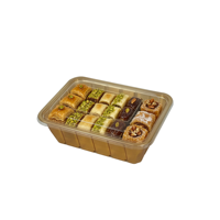 Boîte de rangement pour fruits secs et noix, en plastique PET doré de luxe, pour fruits mélangés, pâtisseries et confiseries, noix, dattes, emballage multi-usages