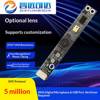 Módulo de Cámara USB para Kiosco Publicitario, 5MP HD, Compatible con UVC, Sin Controladores, Compacto, Tipo Tira, Todo en Uno, con Micrófono Integrado, para Exteriores