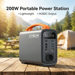 สถานีพลังงานสำรองแบบพกพา LiFePO4 ลิเธียม น้ำหนักเบา 110V 220V 200W 320Wh คลื่นไซน์บริสุทธิ์ เครื่องกำเนิดพลังงานแสงอาทิตย์สำหรับใช้งานกลางแจ้ง - Product Image 2