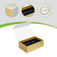 Boîte cadeau magnétique blanche de luxe avec laminage mat, doublure en éponge, dorure à chaud, emballage de parfum en carton rigide pour la vente en gros de parfums