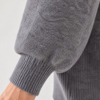 Pull-over en tricot pour femme avec logo personnalisé, col rond, manches longues, couleur unie, décontracté, hiver, polyester, doux et confortable, fabrication OEM et ODM