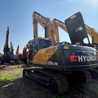 Vendeur de premier plan, prix bas, excavatrice Hyundai R220LC-9S d'occasion, 162 CV, châssis long, bien entretenue, pour travaux sur sols molletonnés