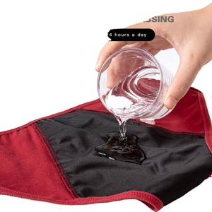 Culottes menstruelles en coton grande taille pour femmes, anti-fuites, taille basse - Product Image 4