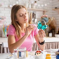 Kit de peinture DIY en bois sur le thème des insectes et des fleurs de printemps, ornements en bois inachevé (papillon, abeille, escargot) pour loisirs créatifs pour enfants et décorations de fête