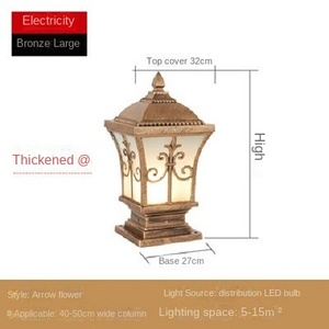 Lámpara de Jardín LED de Bronce para Exteriores, IP65, con Pantalla de Vidrio, Regulable, 500 Lúmenes, Luz Blanca Cálida, Decorativa para Caminos, Porche y Jardín - Product Image 5