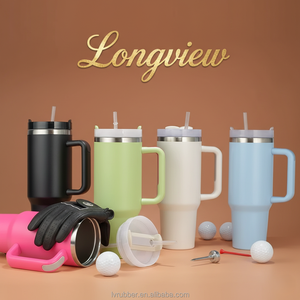 Custom 2025 Popular H2.0 Adventure Travel Coffee Mug 30oz 40oz Reusable Insulated Stainless Steel <b>Tumbler</b> with Handle and <b>Straw</b> - Product Image 2