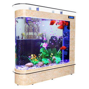 Acquario di Lusso in Vetro per Pesci Arowana 25W, Grande, Rettangolare con Mobile di Base con Paesaggio Ecologico e Accessori Decorativi in Scatola - Product Image 4