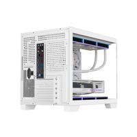 Boîtier PC AntarcChill personnalisé, nouveau boîtier de tour moyen pour ordinateur, avec façade en verre blanc, pour jeux PC, boîtier M-ATX, boîtiers d'ordinateur pour jeux, ordinateur de bureau