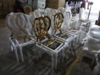 Chaise papillon en acier inoxydable de style traditionnel pour banquet, restaurant, café, loisirs, salle à manger, mariage