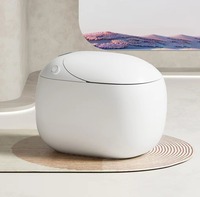 Toilette intelligente en céramique moderne de luxe, version premium, avec couvercle à lavage automatique, siège chauffant intelligent et télécommande, double chasse d'eau
