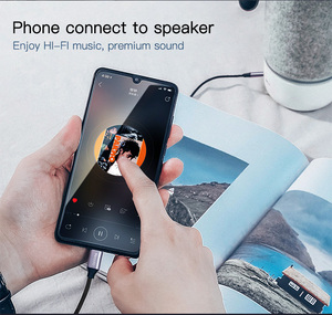 YAU20 Yesido 高品質 耐ノイズ 純正 アルミニウム合金 TYPE-C to 3.5mm Aux端子 ヘッドフォン 車載スピーカー 1M オーディオケーブル - Product Image 5