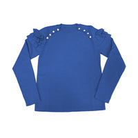 Pull tricoté col rond en mélange de coton personnalisé pour femme, idéal pour les sororités, les équipes scolaires et les tenues universitaires grecques – Vente en gros