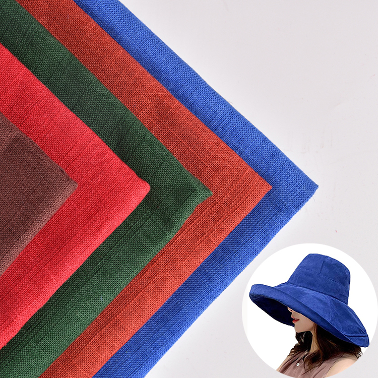 high quality hat fabric custom design 30% linen 70% rayon fabric for bucket hat