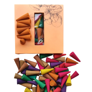 Cônes d'encens en bois à l'arôme de bergamote d'aromathérapie chinoise naturelle, paquet de 120 cônes pour la méditation, la relaxation, le yoga et l'utilisation à domicile - Product Image 1