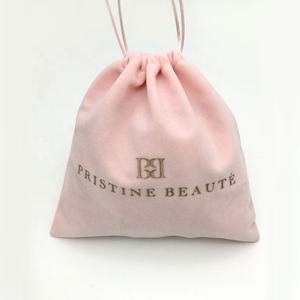 Vente en gros de sacs pochettes d'emballage pour <span class=keywords><strong>parfum</strong></span>, bijoux, bracelet à cordon en velours <span class=keywords><strong>rose</strong></span>, cadeaux de luxe avec logo personnalisé - Product Image 2