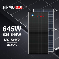 Panel Solar Bifacial Longi Hi Mo X10 de 625W 630W 635W 640W 645W, Paneles Solares Fotovoltaicos de Doble Vidrio, Jiangsu