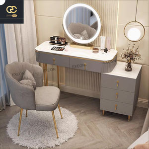 Lampu meja kayu LED Multifungsi, Kabinet Vila Kamar Tidur marmer putih mewah gaya Nordik Modern - Product Image 6